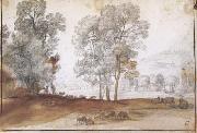 Claude Lorrain Pastoral Landscape (mk17) oil on canvas